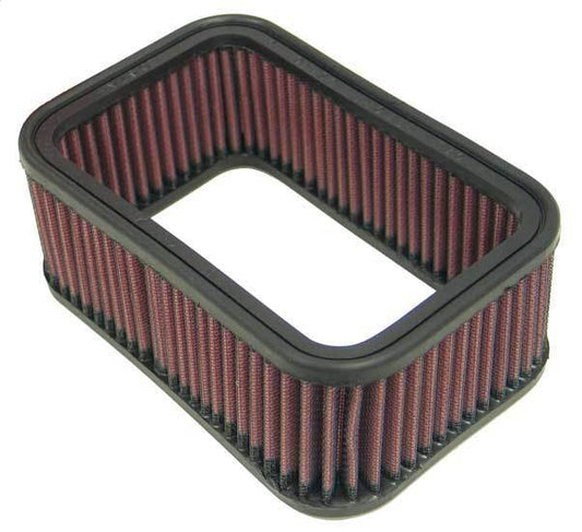K And N Engineering Air Filter Element - Rectangle - 6.75 x 4.5 in - 2.5 in Tall - Reusable Cotton - Red - Universal -