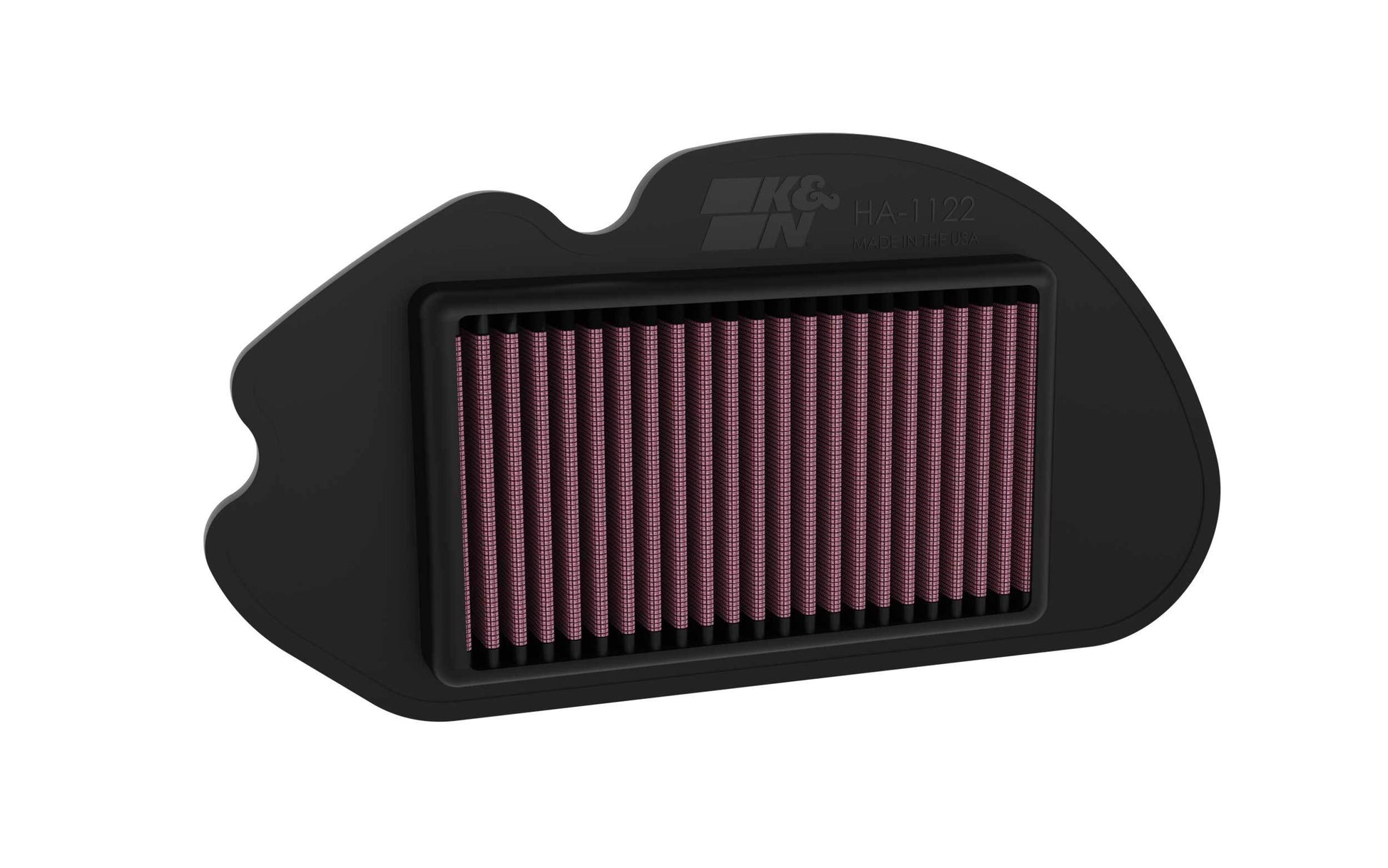 K And N Engineering Air Filter Element - Unique - 11.188 x 5.813 in - 1 in Tall - Reusable Cotton - Red - Honda Activa