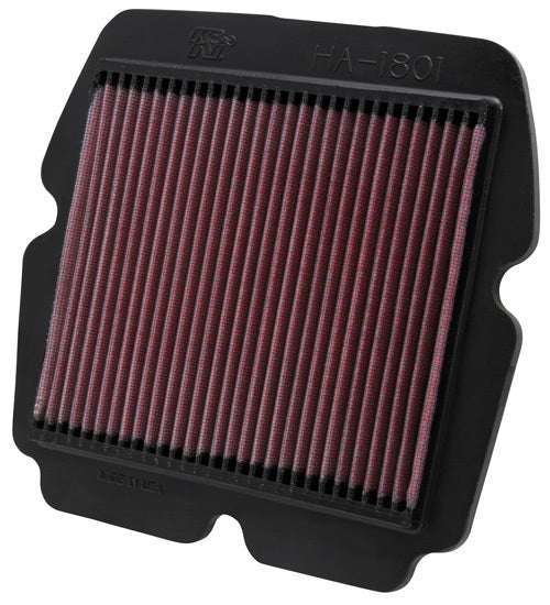 K And N Engineering Air Filter Element - Panel - 9.375 x 9.063 in - 0.75 in Tall - Reusable Cotton - Red - Honda Gold