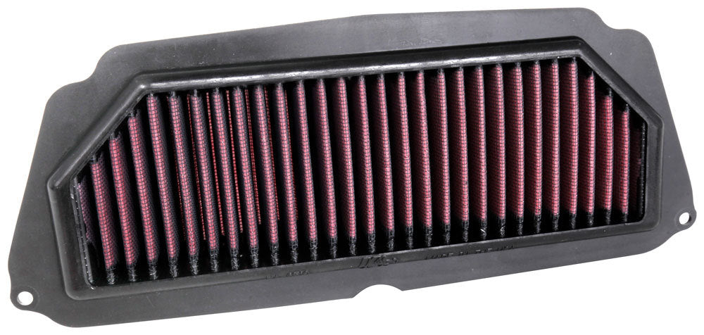 K And N Engineering Air Filter Element - Panel - 11.5 x 4.688 in - 1.25 in Tall - Reusable Cotton - Red - Honda