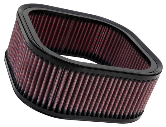 K And N Engineering Air Filter Element - Rectangle - 8.313 x 8.125 in - 3.313 in Tall - Reusable Cotton - Red - Harley