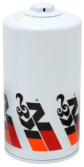 K And N Engineering Oil Filter - Canister - Screw-On - 6.656 in Tall - 1-1/16-16 in Thread - Steel - White Paint -