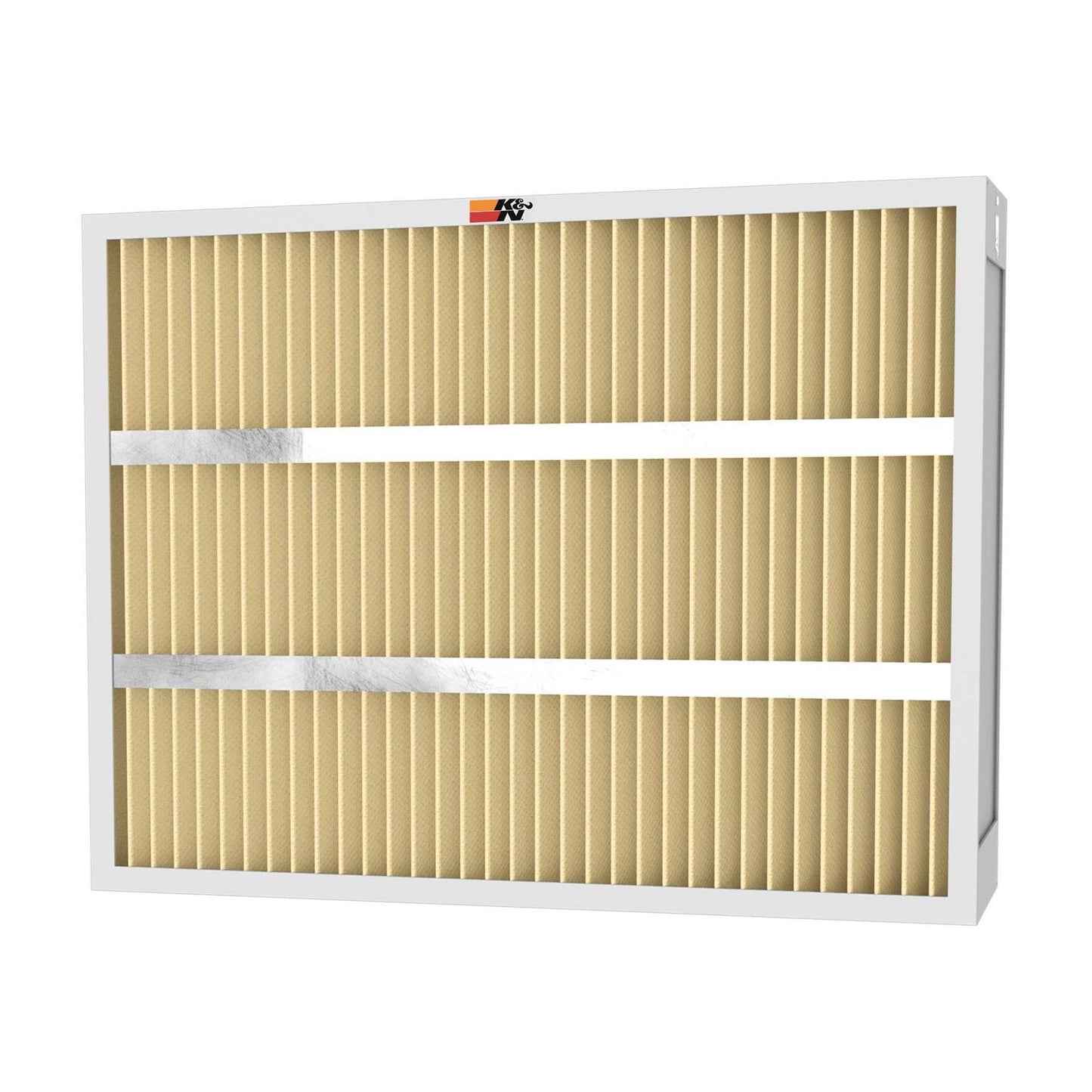K And N Engineering Air Filter Element - Panel - 24.75 x 15.75 in - 4.38 in Tall - Synthetic Reusable - White - HVAC -