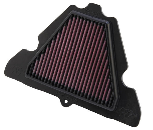 K And N Engineering Air Filter Element - Panel - 10.75 x 7.156 in - 0.875 in Tall - Reusable Cotton - Red - Kawasaki