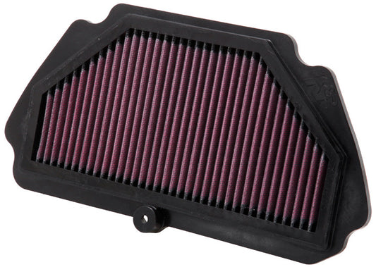 K And N Engineering Air Filter Element - Panel - 12.5 x 6.5 in - 0.875 in Tall - Reusable Cotton - Red - Kawasaki