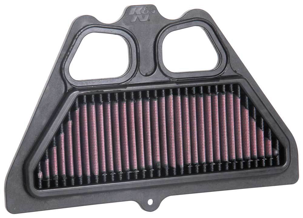 K And N Engineering Air Filter Element - Panel - 11.375 x 7.141 in - 1.406 in Tall - Reusable Cotton - Red - Kawasaki