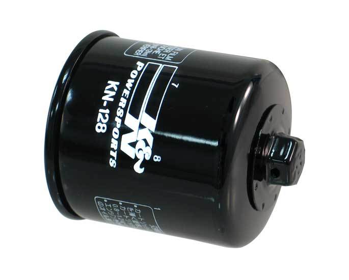 K And N Engineering Oil Filter - Canister - Screw-On - 2.781 in Tall - 3/4-16 in Thread - Steel - Black - Kawasaki -