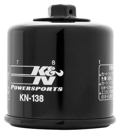 K And N Engineering Oil Filter - Canister - Screw-On - 3.031 in Tall - 20 mm x 1.00 Thread - Steel - Black Paint -