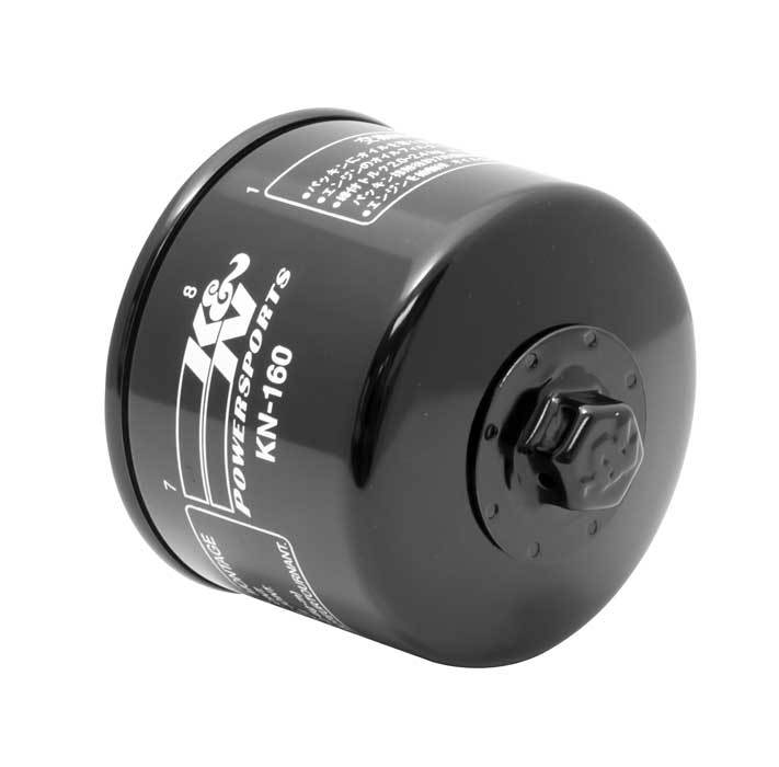 K And N Engineering Oil Filter - Canister - Screw-On - 2.79 in Tall - 3/4-16 in Thread - Steel - Black Paint - BMW