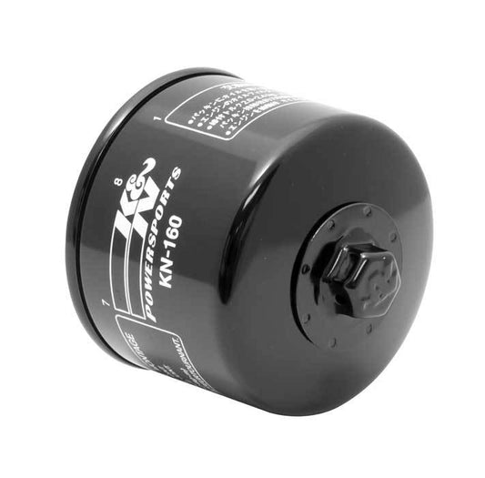 K And N Engineering Oil Filter - Canister - Screw-On - 2.79 in Tall - 3/4-16 in Thread - Steel - Black Paint - BMW