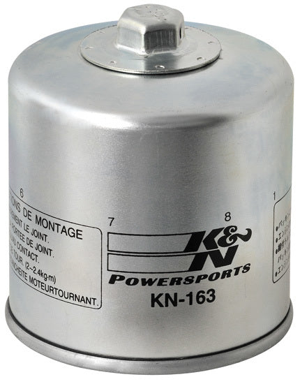 K And N Engineering Oil Filter - Canister - Screw-On - 3.531 in Tall - 3/4-16 in Thread - Steel - Black Paint - BMW
