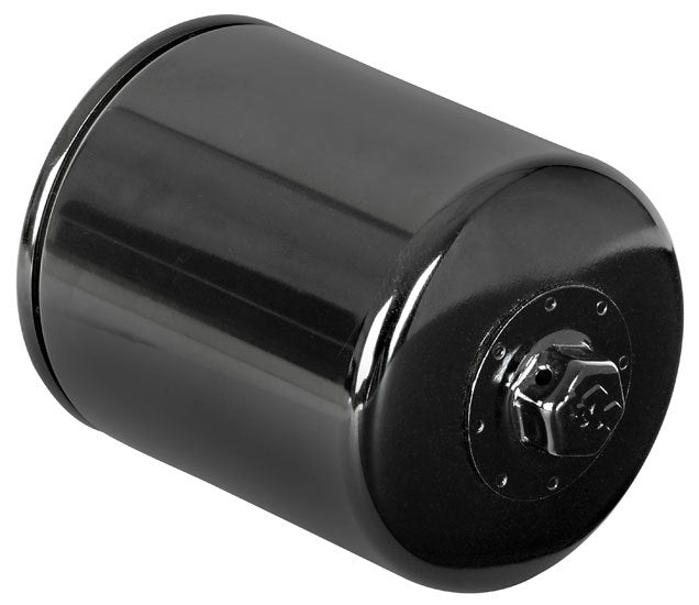 K And N Engineering Oil Filter - Canister - Screw-On - 3.94 in Tall - 3/4-16 in Thread - Steel - Black Paint - Harley