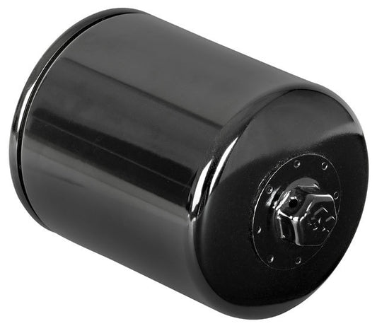 K And N Engineering Oil Filter - Canister - Screw-On - 3.94 in Tall - 3/4-16 in Thread - Steel - Black Paint - Harley