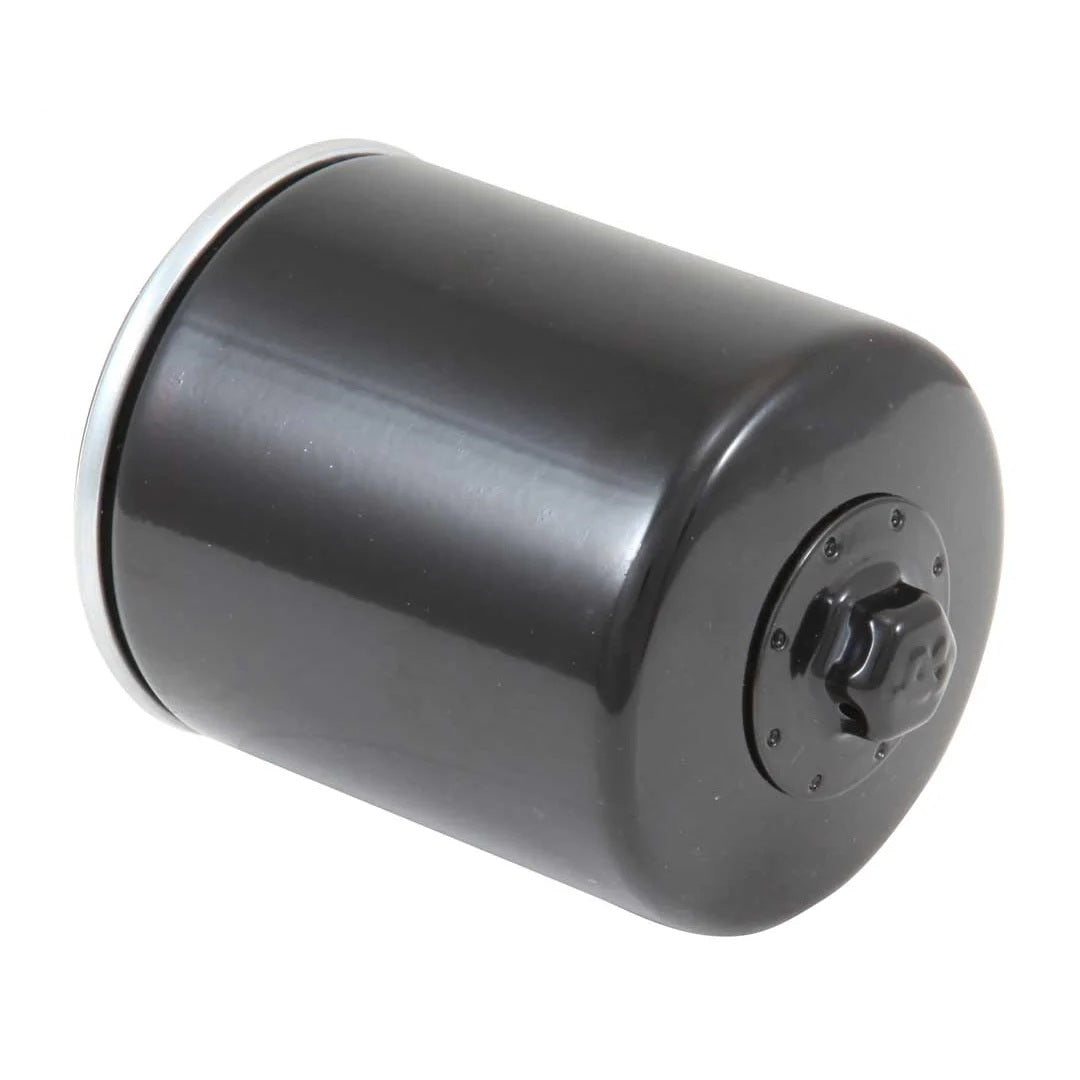 K And N Engineering Oil Filter - Canister - Screw-On - 3.91 in Tall - 3/4-16 in Thread - Steel - Black Paint - Buell /