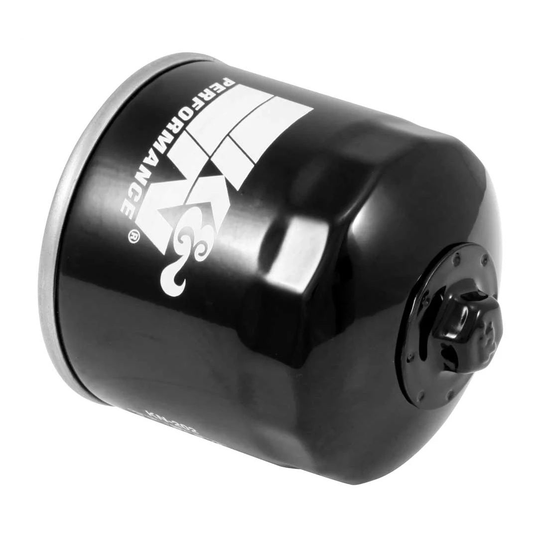 K And N Engineering Oil Filter - Canister - Screw-On - 3.72 in Tall - 20 mm x 1.50 Thread - Steel - Black Paint -