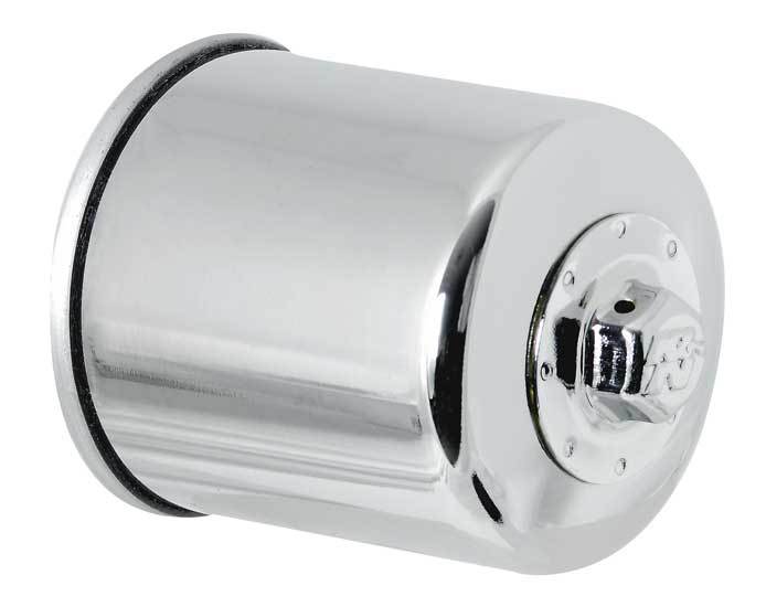 K And N Engineering Oil Filter - Canister - Screw-On - 3.25 in Tall - 20 mm x 1.50 Thread - Steel - Chrome - Honda /
