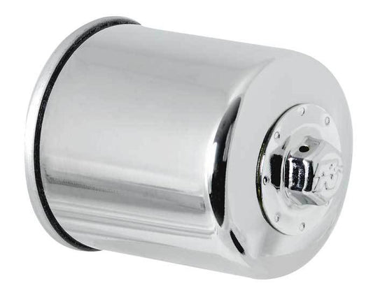 K And N Engineering Oil Filter - Canister - Screw-On - 3.25 in Tall - 20 mm x 1.50 Thread - Steel - Chrome - Honda /