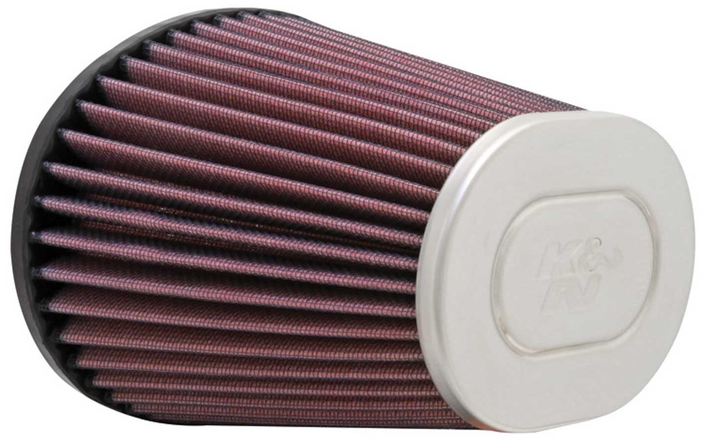 K And N Engineering Air Filter Element - Clamp-On - 6.5 x 4.75 in Oval - 5.625 in Tall - 2.938 in Flange - Reusable