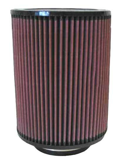 K And N Engineering Air Filter Element - Clamp-On - 7 in Diameter - 9 in Tall - 4 in Flange - Reusable Cotton - Red -