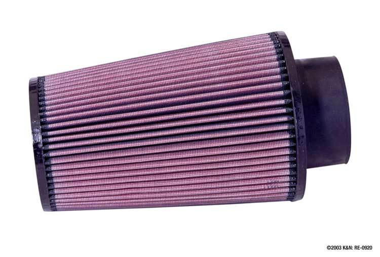K And N Engineering Air Filter Element - Clamp-On - Conical - 6 in Base - 4.625 in Top Diameter - 9 in Tall - 3.5 in