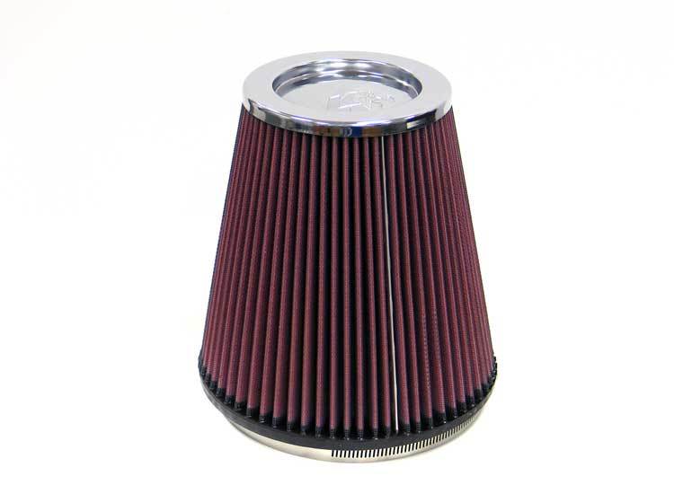 K And N Engineering Air Filter Element - Tapered Round - Clamp-On - 7.5 in Base - 5 in Top - 8 in Tall - 6 in Flange -