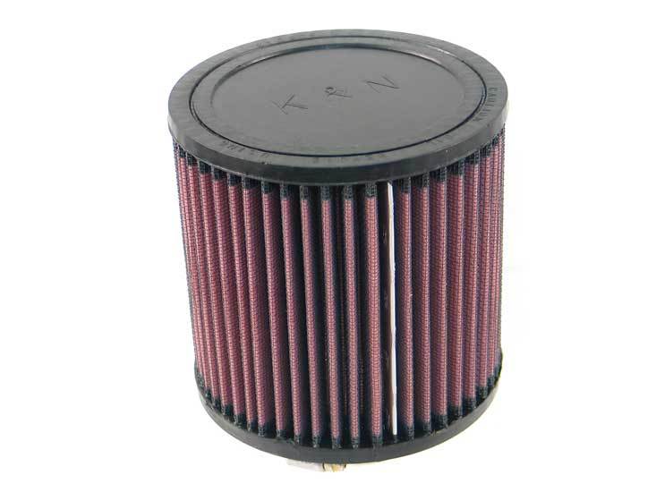 K And N Engineering Air Filter Element - Clamp-On - 5 in Diameter - 5 in Tall - 3 in Flange - Reusable Cotton - Red -