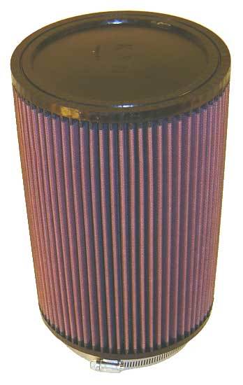 K And N Engineering Air Filter Element - Clamp-On - 6.5 in Diameter - 10 in Tall - 5 in Flange - Reusable Cotton - Red