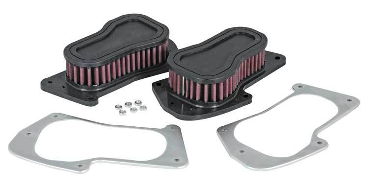 K And N Engineering Air Filter Element - 6 x 3.5 in - 2 in Tall - Reusable Cotton - Red - Suzuki Boulevard / Intruder