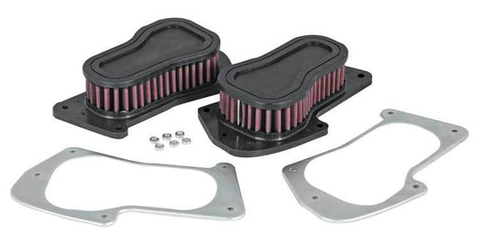 K And N Engineering Air Filter Element - 6 x 3.5 in - 2 in Tall - Reusable Cotton - Red - Suzuki Boulevard / Intruder
