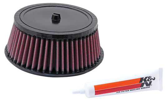 K And N Engineering Air Filter Element - Conical - 6.313 in Base - 5.438 in Top - 3 in Tall - Reusable Cotton - Red -