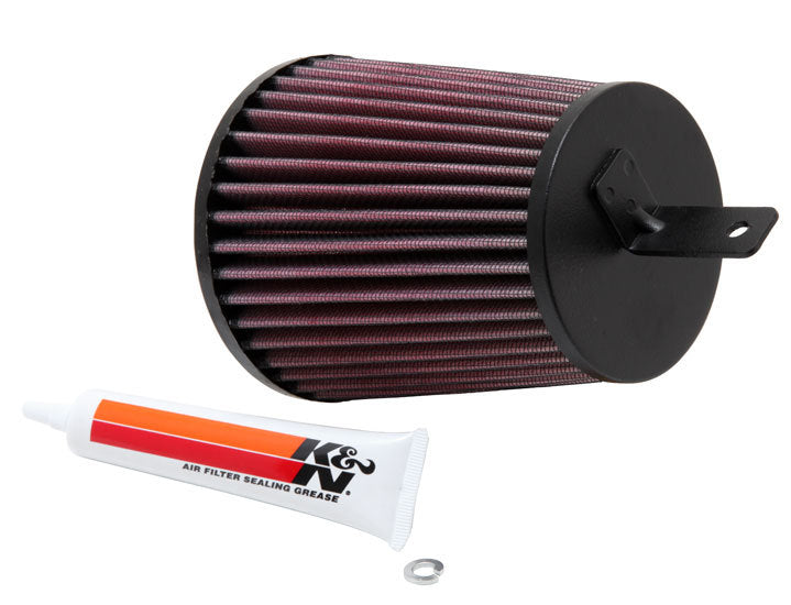 K And N Engineering Air Filter Element - Conical - 4.5 in Base - 3.5 in Top - 5.375 in Tall - Reusable Cotton - Red -