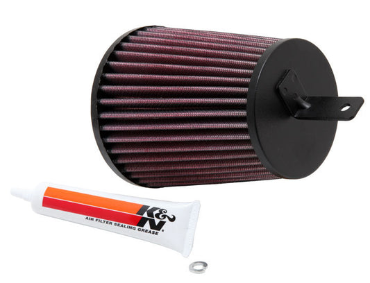 K And N Engineering Air Filter Element - Conical - 4.5 in Base - 3.5 in Top - 5.375 in Tall - Reusable Cotton - Red -