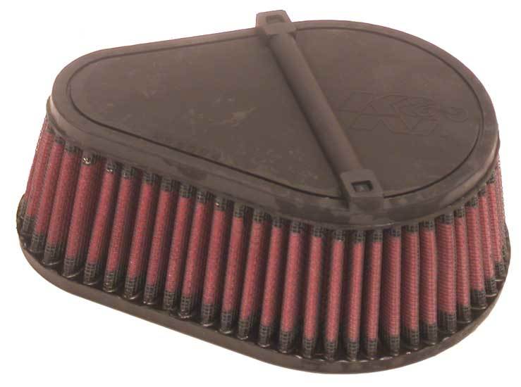 K And N Engineering Air Filter Element - Unique - 7 x 5 in - 2.75 in Tall - Reusable Cotton - Red - Suzuki DR650S / SE