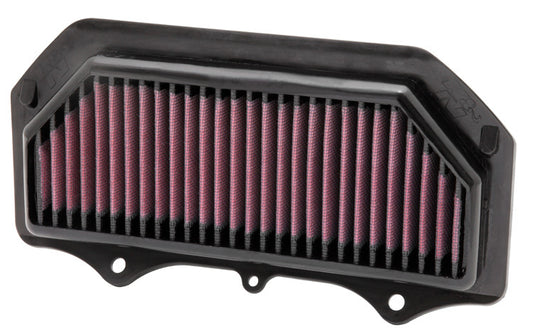 K And N Engineering Air Filter Element - Trapezoidal - 10.125 x 5.063 in - 1.125 in Tall - Reusable Cotton - Red -