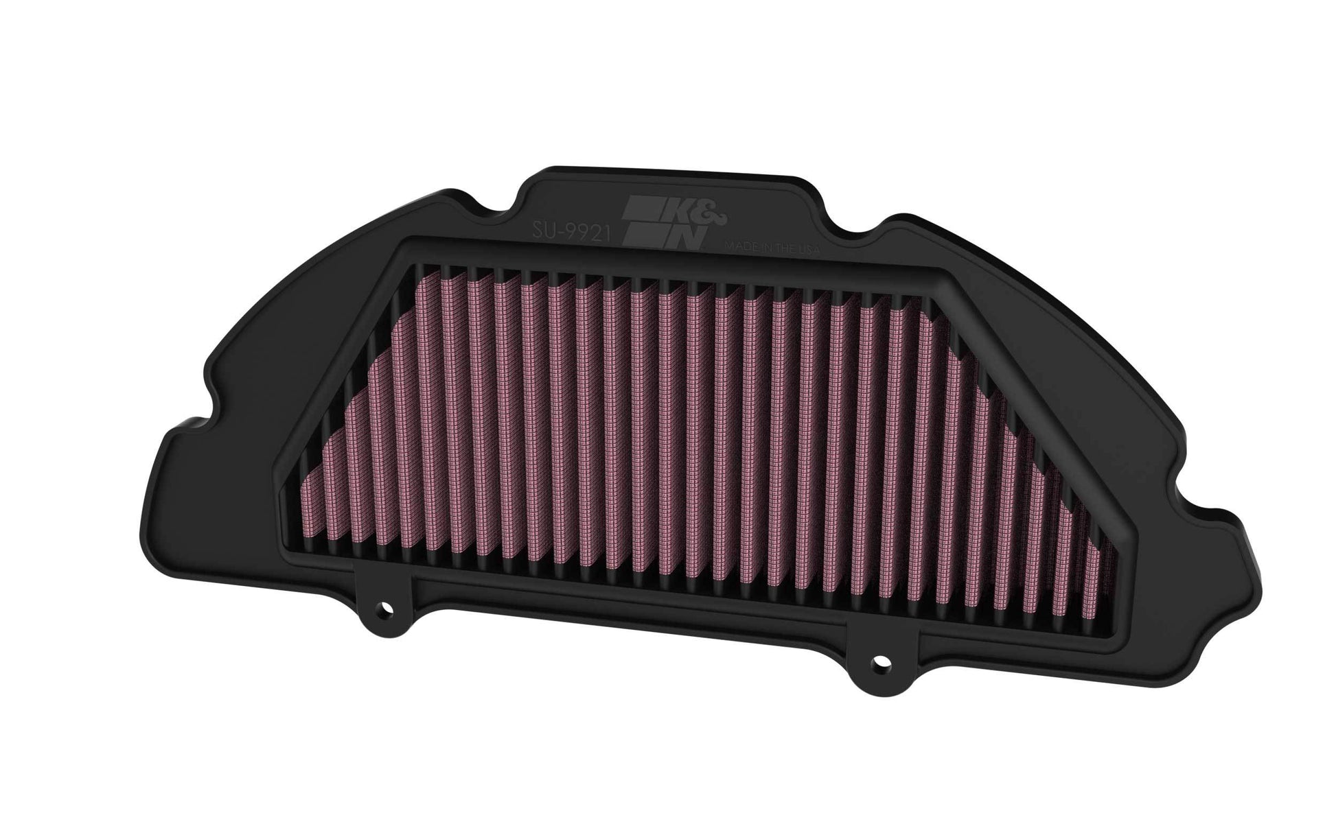 K And N Engineering Air Filter Element - Unique - 13.438 x 5.938 in - 1.313 in Tall - Reusable Cotton - Red - Suzuki