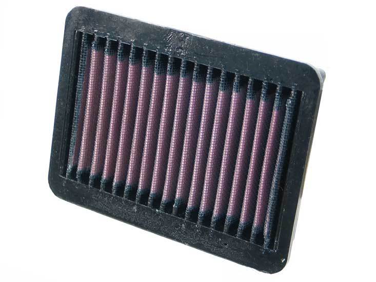 K And N Engineering Air Filter Element - Panel - 5.875 x 4.375 in - 1.25 in Tall - Reusable Cotton - Red - Yamaha