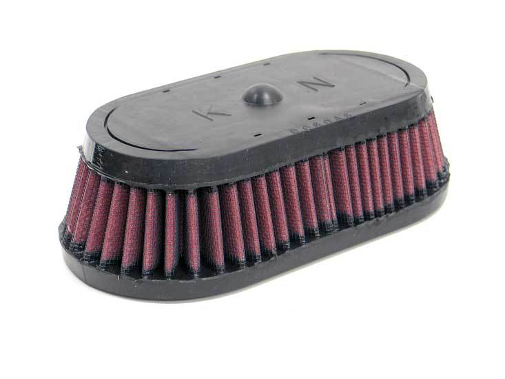 K And N Engineering Air Filter Element - Oval - 7 x 3.75 in - 2.25 in Tall - Reusable Cotton - Red - Yamaha TTR250 /