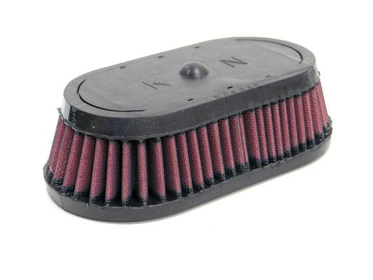 K And N Engineering Air Filter Element - Oval - 7 x 3.75 in - 2.25 in Tall - Reusable Cotton - Red - Yamaha TTR250 /