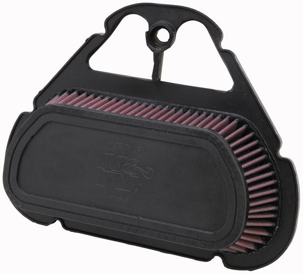 K And N Engineering Air Filter Element - Unique - 12.438 x 9.875 in - 3 in Tall - Reusable Cotton - Red - Yamaha R6