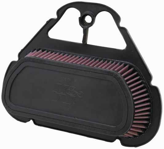 K And N Engineering Air Filter Element - Unique - 12.438 x 9.875 in - 3 in Tall - Reusable Cotton - Red - Yamaha R6