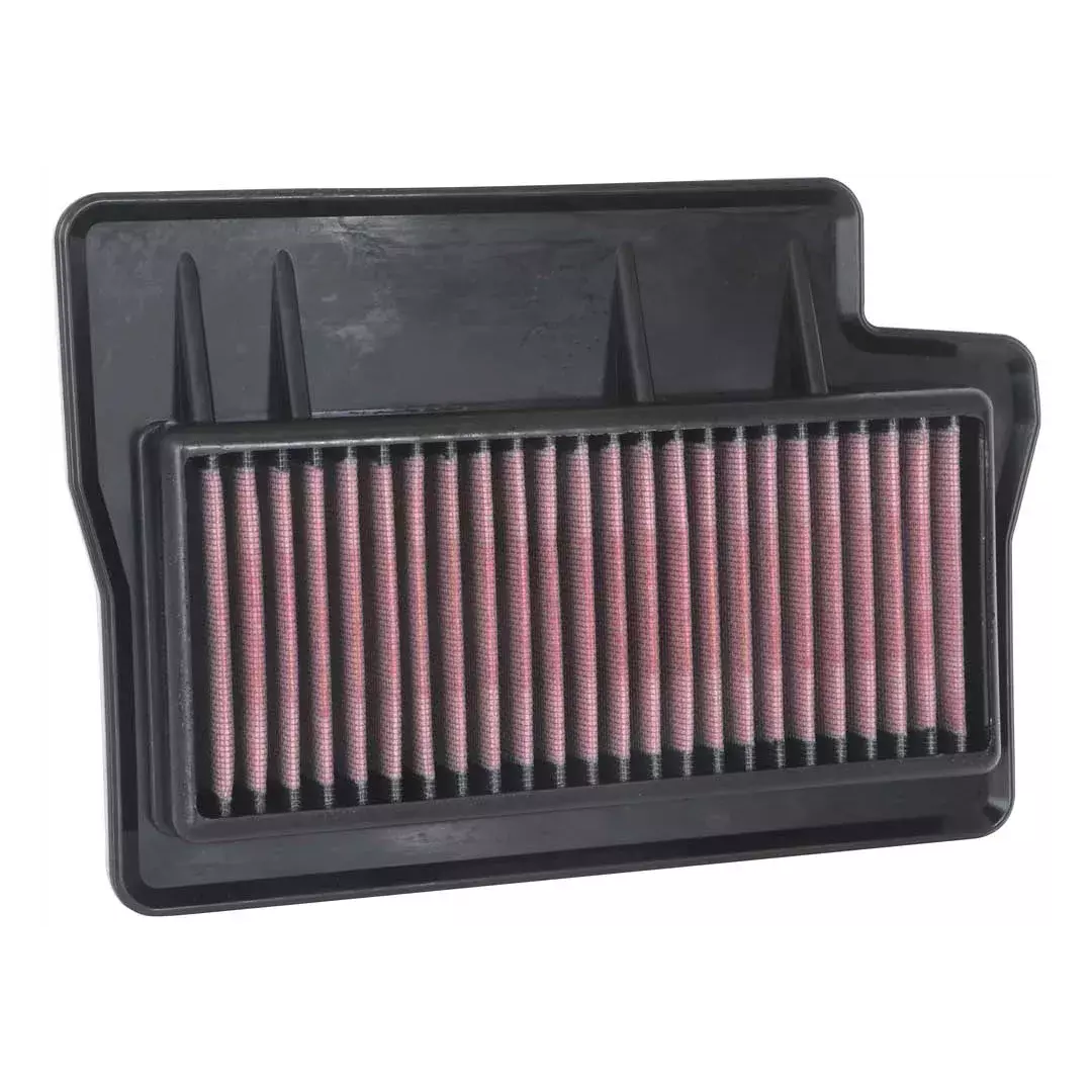 K And N Engineering Air Filter Element - Unique - 10.969 x 7.531 in - 1.313 in Tall - Reusable Cotton - Red - Yamaha