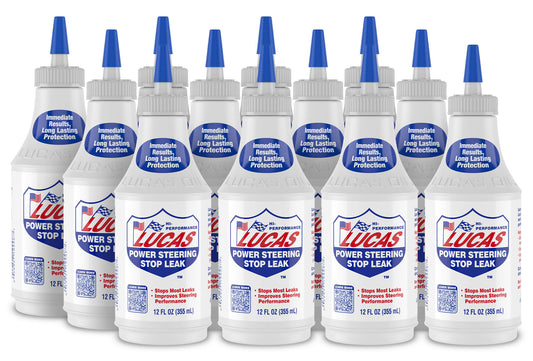Lucas Oil Power Steering Fluid - Stop Leak - 12 oz Bottle - Set of 12