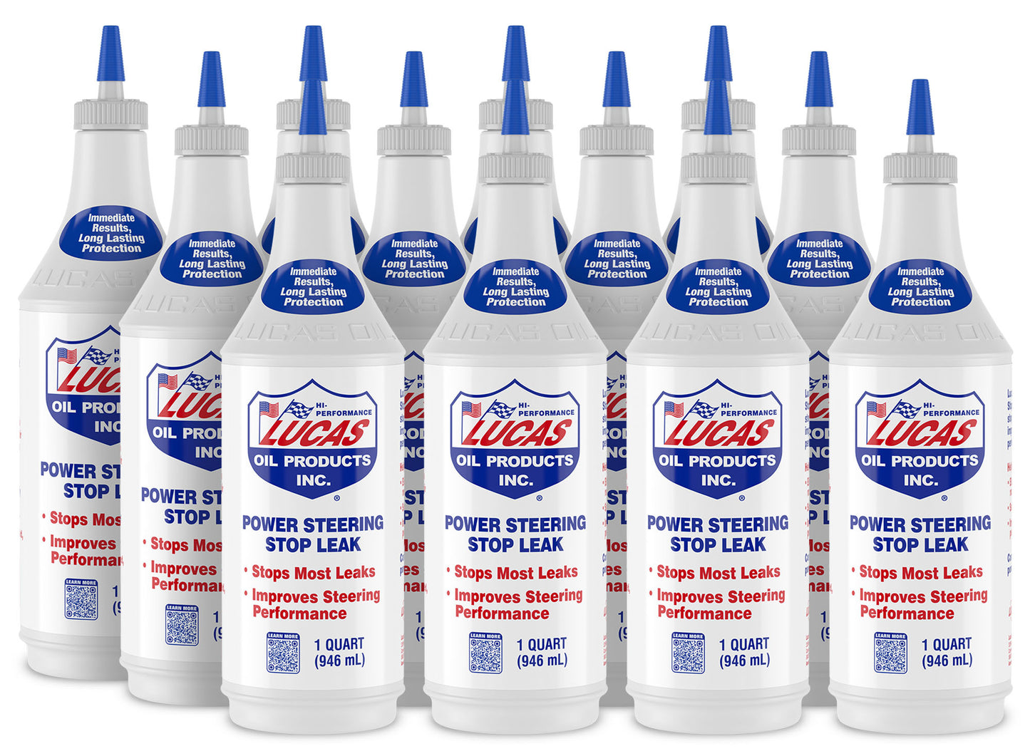 Lucas Oil Power Steering Fluid - Stop Leak - 1 qt Bottle - Set of 12