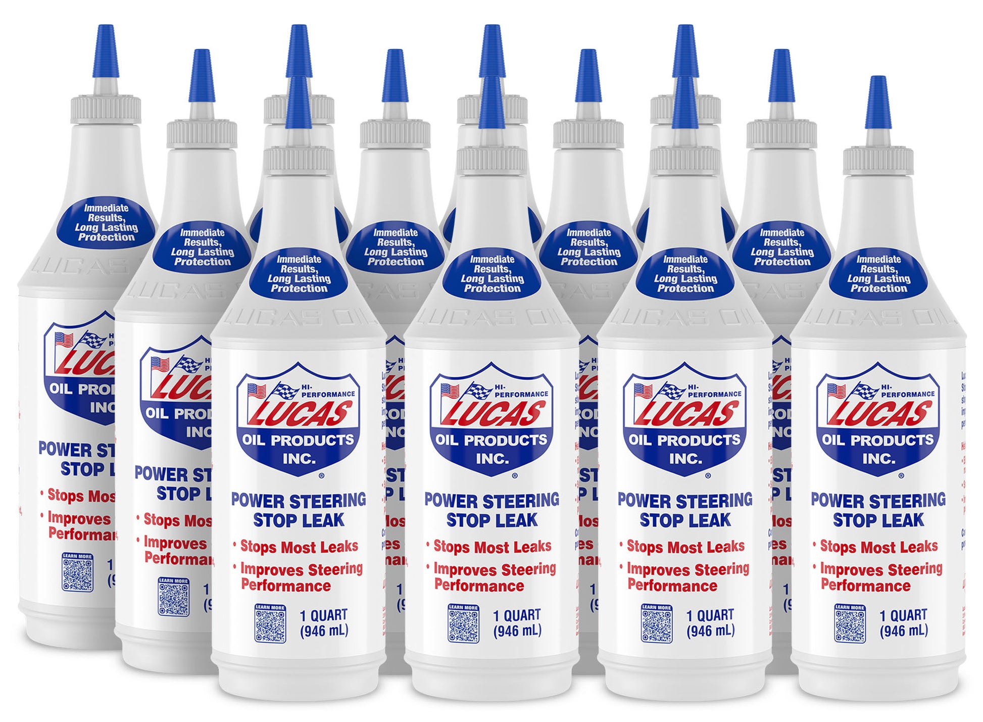 Lucas Oil Power Steering Fluid - Stop Leak - 1 qt Bottle - Set of 12