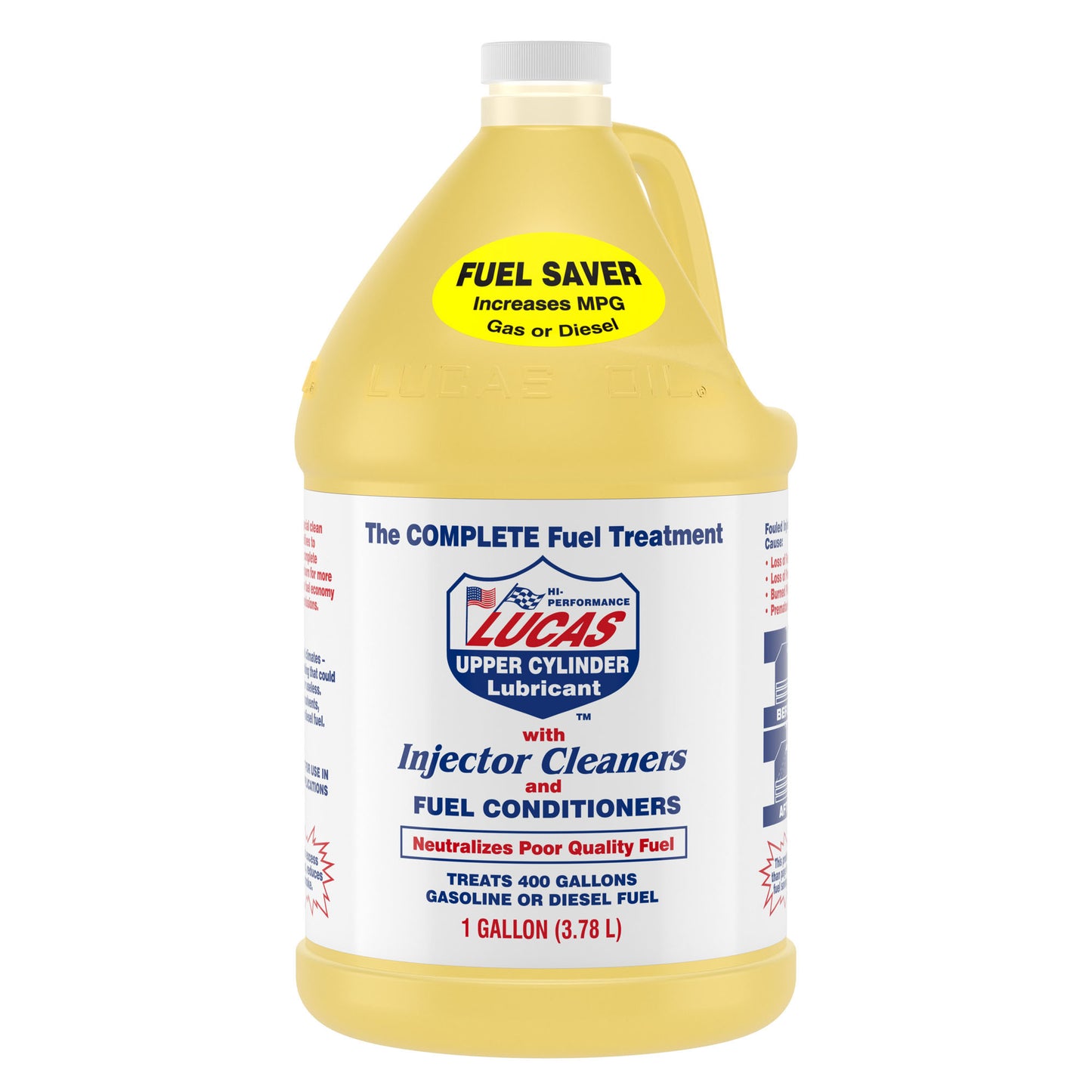 Lucas Oil Fuel Additive - Upper Cylinder Lube - System Cleaner - Lubricant - 1 gal Jug - Diesel / Gas - Each