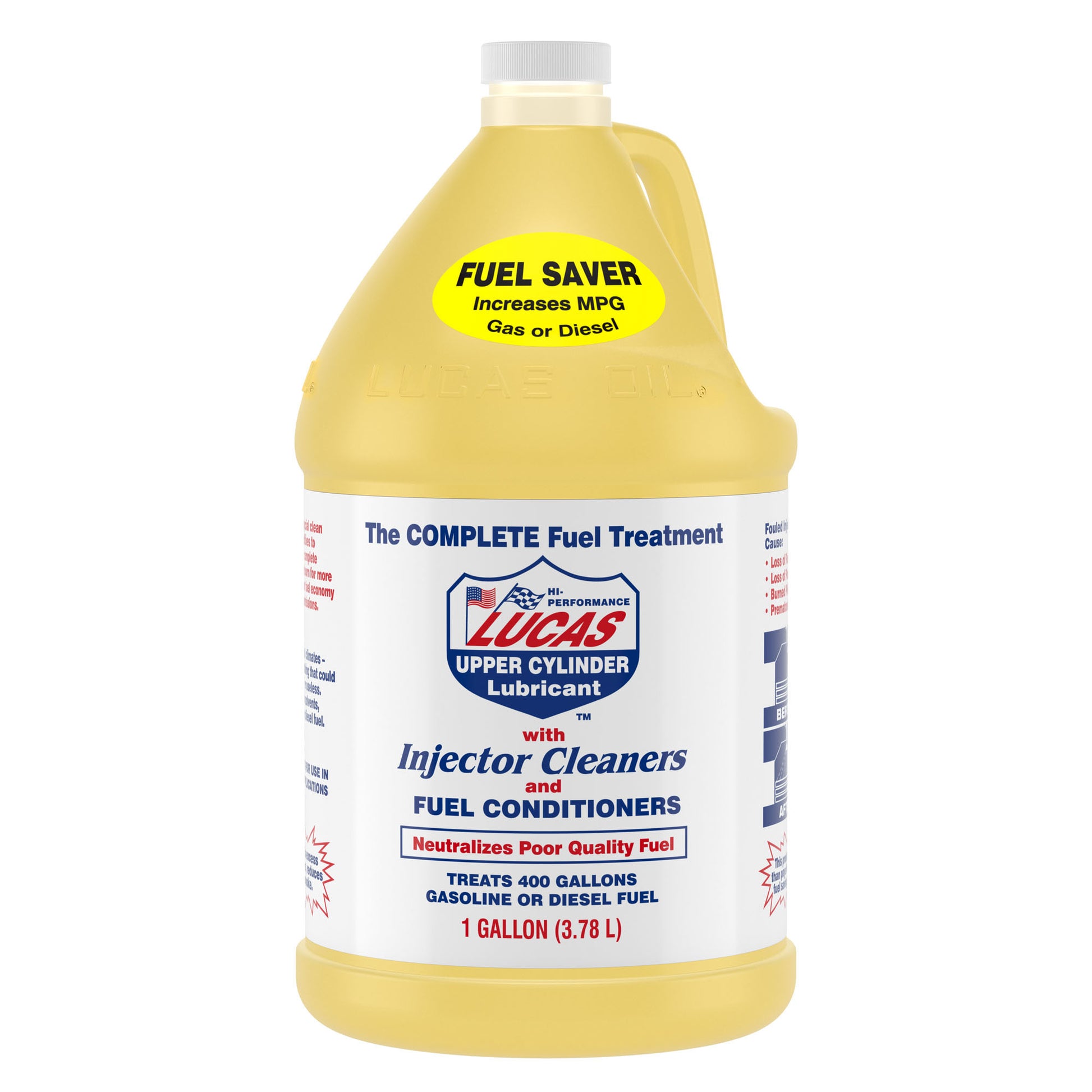 Lucas Oil Fuel Additive - Upper Cylinder Lube - System Cleaner - Lubricant - 1 gal Jug - Diesel / Gas - Each