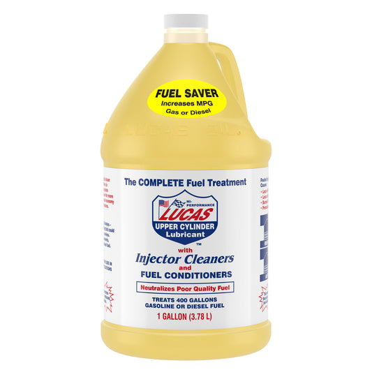 Lucas Oil Fuel Additive - Upper Cylinder Lube - System Cleaner - Lubricant - 1 gal Jug - Diesel / Gas - Each