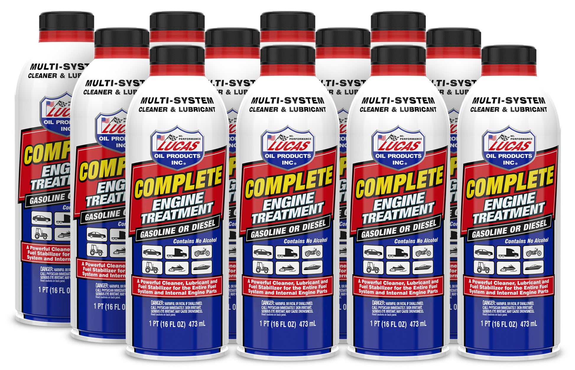 Lucas Oil Fuel Additive - Complete Engine Treatment - System Cleaner - Corrosion Inhibitor - Lubricant - 16.0 oz