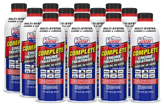 Lucas Oil Fuel Additive - Complete Engine Treatment - System Cleaner - Corrosion Inhibitor - Lubricant - 16.0 oz