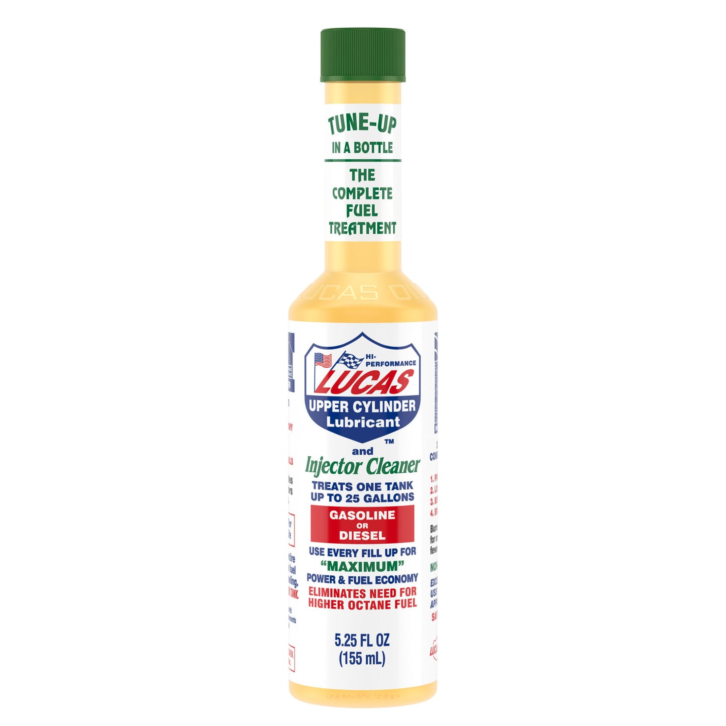 Lucas Oil Fuel Additive - Upper Cylinder Lube - System Cleaner - Lubricant - 5.25 oz Bottle - Diesel / Gas - Each